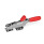 GN 850.2 Edelstahl-Verschlussspanner, mit Verriegelung, für Zugspannung Form: T - mit Zugachse, mit Gegenhalter
Werkstoff: NI - Edelstahl