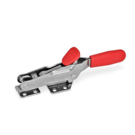 GN 850.2 Edelstahl-Verschlussspanner, mit Verriegelung, für Zugspannung Form: T - mit Zugachse, mit Gegenhalter<br />Werkstoff: NI - Edelstahl