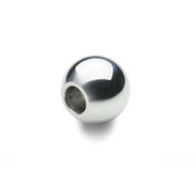 DIN 319 Kugelknöpfe Stahl, Aluminium Werkstoff: AL - Aluminium<br />Form: K - mit Bohrung H7