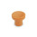 GN 676 Rändelknöpfe, Kunststoff, Gewindebuchse Messing Farbe: OR - orange, RAL 2004, matt