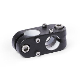 GN 131.2 Kreuz-Verfahrschlitten, Aluminium d1: G - mit Gleiteinsatz<br />Oberfläche: SW - schwarz, RAL 9005, strukturmatt