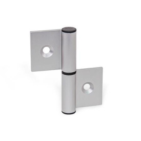 GN 2294 Scharniere, aushängbar, für Aluminiumprofile / Flächenelemente Form: A - Scharnierflügel außenliegend<br />Kennzeichen: C - mit Senkbohrungen<br />l<sub>2</sub>: 82