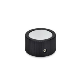 GN 726 Drehknöpfe, Aluminium, schwarz eloxiert Form: N - Deckel neutral<br />Kennziffer: 1 - mit Gewindestift