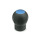 GN 675.1 Kugelgriffe, mit Abdeckkappe, Kunststoff, Softline Farbe der Abdeckung: DBL - blau, RAL 5024, matt