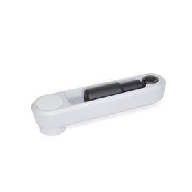 GN 472.3 Umleggriff-Handkurbeln, Aluminium, Umlegmechanik Stahl Farbe: SR - silber, RAL 9006, strukturmatt