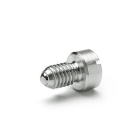 GN 815 Federnde Edelstahl-Druckstücke mit Kugel, mit Bund, mit Schlitz 