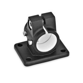 GN 146.1 Flansch-Verfahrschlitten für Lineareinheiten, Aluminium, mit 4 Befestigungsbohrungen d1: G - mit Gleiteinsatz