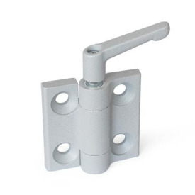 GN 437.2 Scharniere, Zink-Druckguss, feststellbar Farbe: SR - silber, RAL 9006, strukturmatt