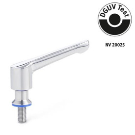 GN 305 Verstellbare Klemmhebel, mit Schraube, Edelstahl, Hygienic Design Werkstoff (Dichtring): E - EPDM