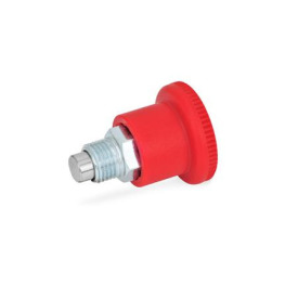 GN 822 Miniraster, Rastmechanik verdeckt, mit rotem Knopf Werkstoff: ST - Stahl<br />Form: C - mit Rastsperre<br />Farbe: RT - rot, RAL 3000
