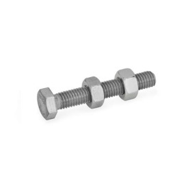 GN 807 Andrückschrauben, Edelstahl, mit / ohne elastische Schutzkappe Form: A - ohne Schutzkappe