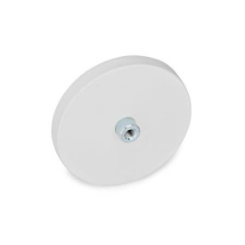 GN 51.2 Haltemagnete mit Innengewinde, mit Gummiummantelung Farbe: WS - weiß