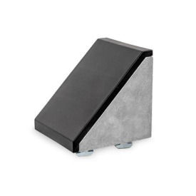 GN 30b Winkel, Aluminium, für Aluprofile (b-Baukasten), mit Zubehör Form: C - mit Befestigungsset und Abdeckkappe<br />Oberfläche (Winkel): AB - blank<br />Größe: 60x60/80x80/90x90