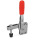 GN 810.1 Schnellspanner, Edelstahl, Spannhebel vertikal, mit senkrechtem Fuß Werkstoff: NI - Edelstahl
Form: BC - offener Spannarm, mit 2 Flankenscheiben und Andrückschraube GN 708.1