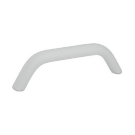 GN 565.3 Bügelgriffe, Aluminium Form: A - Montage von der Rückseite (Gewinde-Sackloch)<br />Oberfläche: SR - silber, RAL 9006, strukturmatt