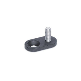 GN 181 Befestigungssätze, Zink-Druckguss, für Bügelgriffe Farbe: SW - schwarz, RAL 9005, strukturmatt