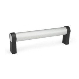 GN 333.1 Rohrgriffe, Aluminium / Zink-Druckguss Form: A - Montage von der Rückseite (Gewinde-Sackloch)<br />Oberfläche: EL - eloxiert, naturfarben