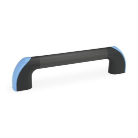 GN 767 Bügelgriffe, Aluminium / Kunststoff Farbe (Endkappen): DBL - blau, RAL 5024, glänzend