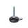GN 32 Piedini di livellamento, lamiera di acciaio, con disco antiscivolo, con flangia di montaggio Tipo (base): A5 - Acciaio, rivestimento in plastica colore nero, fondo in gomma, colore nero
Versione (vite): S - Senza dado, esagono esterno in basso