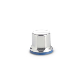 GN 1580 Muttern, Edelstahl, Hygienic Design Oberfläche: PL - poliert (Ra < 0,8 µm)<br />Werkstoff (Dichtring): F - FKM
