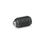 Pressori a molla, con sfera, con intaglio, acciaio / acciaio INOX