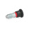 GN 816 Verriegelungsbolzen, Raststift vorstehend Form: AR - mit Knopfbetätigung, Abdeckhülse rot, ohne Kontermutter