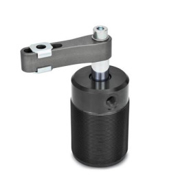 GN 876 Schwenkspanner, mit Einschraubgewinde Form: A - Spannarm mit Langloch und 2 Flankenscheiben