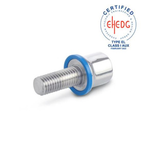 GN 1580 Schrauben, Edelstahl, Hygienic Design Oberfläche: PL - poliert (Ra < 0,8 µm)<br />Werkstoff (Dichtring): E - EPDM