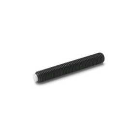 GN 913.3 Gewindestifte mit Messing- / Kunststoff-Zapfen, Stahl Werkstoff (Druckzapfen): KU - Kunststoff, Polyacetal (POM)