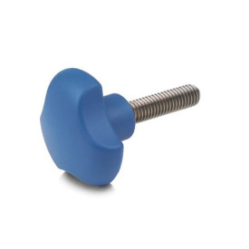 GN 5342 Dreisterngriffschrauben, detektierbar, FDA-konformer Kunststoff, Schraube Edelstahl Werkstoff / Oberfläche: VDB - visuell detektierbar