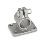 Flansch-Klemmverbinder, Edelstahl, mit 4 Bohrungen