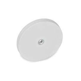 GN 51.5 Haltemagnete mit Innengewinde, mit Gummiummantelung Farbe: WS - weiß