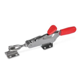 GN 850.2 Edelstahl-Verschlussspanner, mit Verriegelung, für Zugspannung Form: TG - mit Zugachse, mit Gegenhalter, mit Zuganker mit Öse<br />Werkstoff: NI - Edelstahl