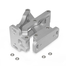 GN 7247 Mehrgelenkscharniere, Aluminium, innenliegend, Öffnungswinkel 180° 