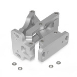 Mehrgelenkscharniere, Aluminium, innenliegend, Öffnungswinkel 180°