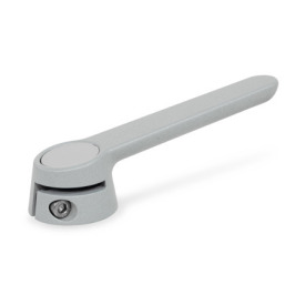 GN 210 Schaltgriffe, Zink-Druckguss Oberfläche: SR - silber, RAL 9006, strukturmatt<br />Bohrungskennzeichen: KK - mit Nabennut, mit Klemmung