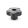 GN 5337 Sterngriffe, Duroplast, mit Messing-Buchse Form: D - mit Gewinde-Durchloch