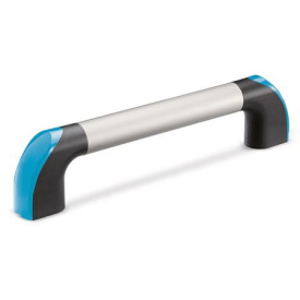 GN 767.1 Bügelgriffe, Aluminium / Kunststoff Farbe (Endkappen): DBL - blau, RAL 5024, glänzend