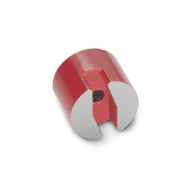GN 60 Knopfmagnete mit Bohrung 