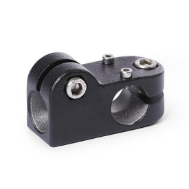 GN 191.1 Winkel-Verfahrschlitten für Lineareinheiten, Aluminium Bildzuordnung: B - Bohrung<br />Oberfläche: SW - schwarz, RAL 9005, strukturmatt