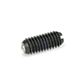 GN 615.8 Pressori a molla, sfera con cuscinetto a frizione, con intaglio, acciaio Tipo: K - Acciaio, carico della molla standard