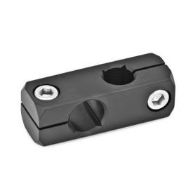 GN 474 Kreuz-Klemmhalter, Aluminium Oberfläche: ELS - eloxiert, schwarz