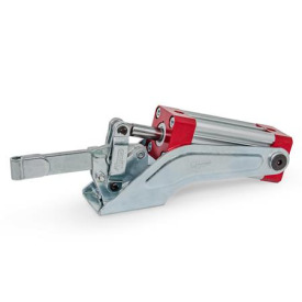 GN 860 Schnellspanner, Stahl, pneumatisch Form: EP - massiver Spannarm, mit Halteschelle zum Anschweißen