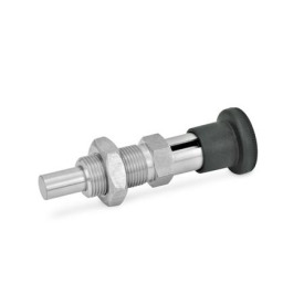 GN 817.8 Edelstahl-Rastbolzen, demontierbar Werkstoff: NI - Edelstahl<br />Form: CK - mit Rastsperre, mit Kontermutter