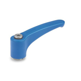GN 604.1 Verstellbare Klemmhebel, detektierbar, FDA-konformer Kunststoff, Gewindebuchse Edelstahl Werkstoff / Oberfläche: VDB - visuell detektierbar