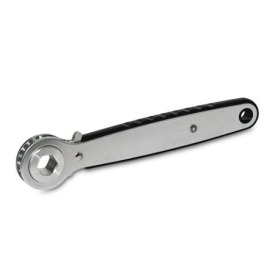 GN 318 Ratschenspanner, Edelstahl, mit Durchgangs- / Sackloch Form: A - Ratscheneinsatz mit Durchgangsloch<br />Einsatz: SK