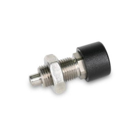 GN 514 Edelstahl-Verriegelungsbolzen, mit Herzkurven-Mechanik Form: AK - mit Kontermutter