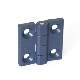 GN 237.1 Scharniere, detektierbar, FDA-konformer Kunststoff Form: A - 2x2 Bohrungen für Senkschrauben<br />Werkstoff / Oberfläche: MDB - metalldetektierbar
