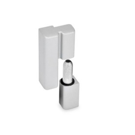 GN 161.2 Scharniere, Zink-Druckguss, aushängbar Farbe: SR - silber, RAL 9006, strukturmatt<br />Form: R - festes Lager (Stift) rechts
