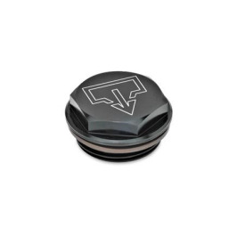 GN 742 Verschlussschrauben mit und ohne Symbol, Viton-Dichtung, Aluminium, bis 180 °C Form: ASS - mit DIN-Ablasssymbol, schwarz eloxiert<br />Entlüftungsbohrung: 1 - ohne Entlüftungsbohrung